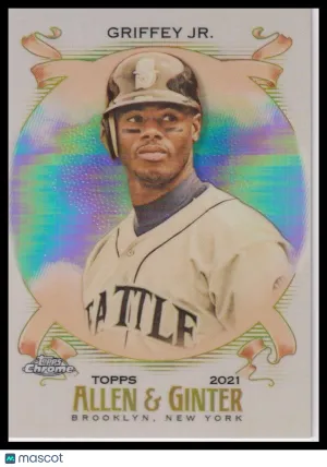 2021 Topps Allen & Ginter Chrome #51 Ken Griffey Jr. Refractor Seattle Mariners front