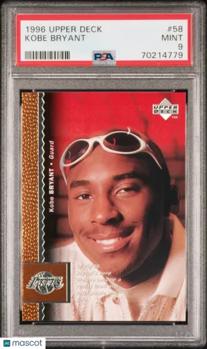 1996 Upper Deck Kobe Bryant #58 PSA 9 front