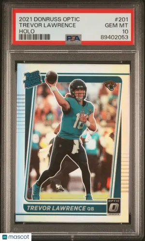 2021 Panini Donruss Optic Trevor Lawrence #201 PSA 10 front
