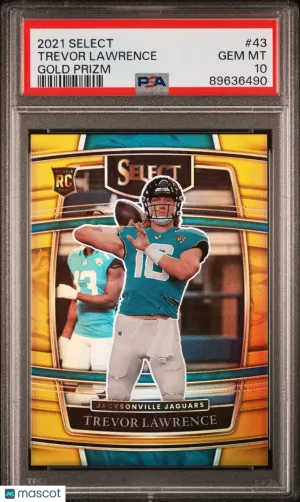 2021 Panini Select Trevor Lawrence #43 PSA 10 front