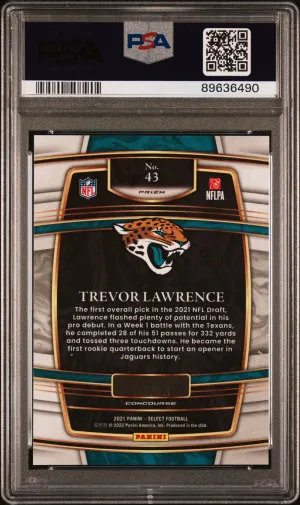 2021 Panini Select Trevor Lawrence #43 PSA 10 back