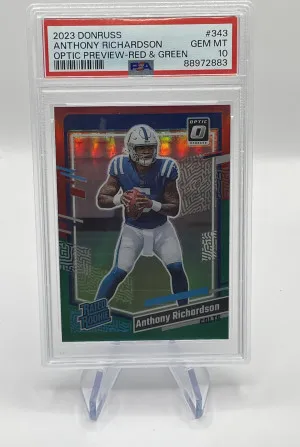 2023 Donruss Optic Anthony Richardson Rookie Preview PSA 10 front