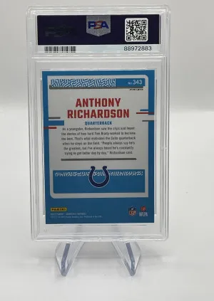 2023 Donruss Optic Anthony Richardson Rookie Preview PSA 10 back
