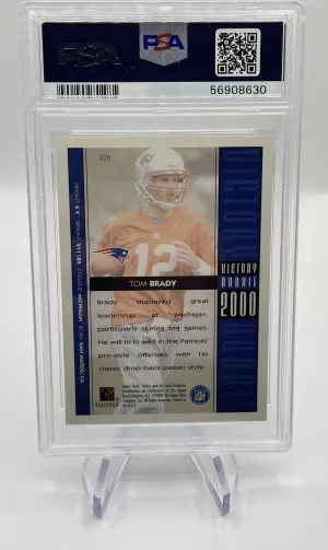2000 Victory Tom Brady Rookie Card PSA 9 back
