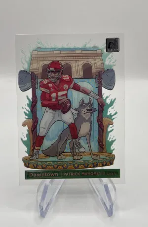 2021 Panini Donruss Clearly Patrick Mahomes Downtown 🔥 front