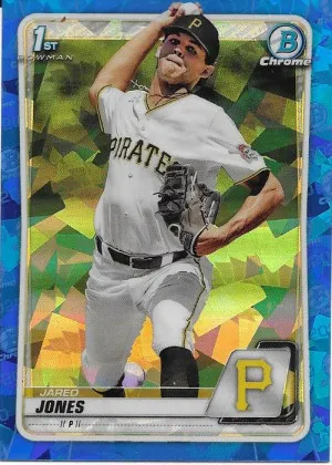 2020 Bowman Chrome Draft Sapphire #BD70 Jared Jones - Pirates front