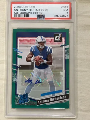 Anthony Richardson 2024 Panini Donruss Auto-Greem front