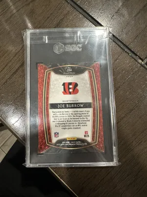 2020 Select Joe Burrow Silver Prizm Club Level back
