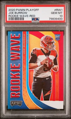 2020 Joe Burrow Playoff Rookie Wave - Red front