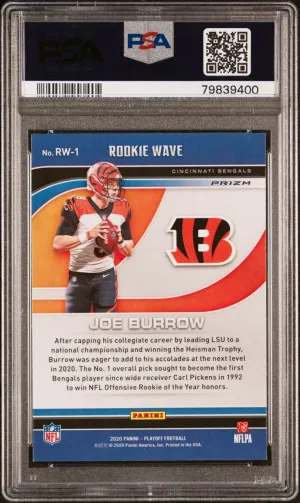 2020 Joe Burrow Playoff Rookie Wave - Red back