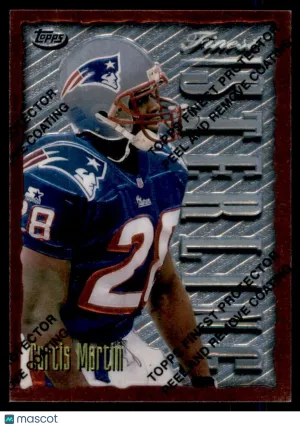 1996 Topps Finest Curtis Martin RC New England Patriots #95 front