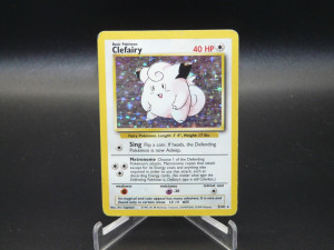 Clefairy Holo Rare 5/102 Base Set Unlimited 1999 Pokemon TCG Card | WOTC | MP/HP back
