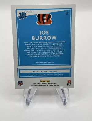 2020 Donruss Optic Joe Burrow Rookie Holo 🤩 back