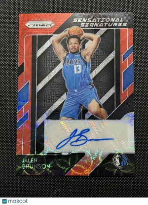 Jalen Brunson 2018 Prizm Sensational Signatures Choice #SS-JBR Rookie Knicks front