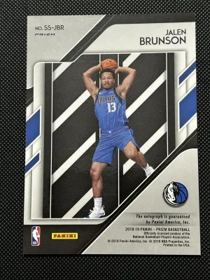 Jalen Brunson 2018 Prizm Sensational Signatures Choice #SS-JBR Rookie Knicks back