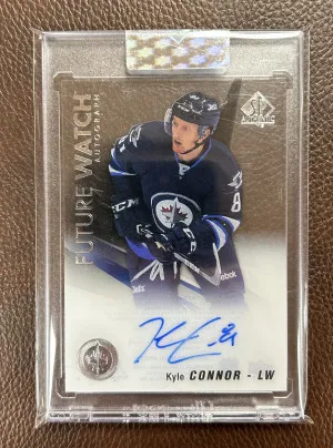 2022-23 Upper Deck Clear Cut Future Watch Auto Clear Cut Kyle Connor On Card Auto front
