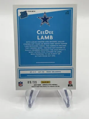 2021 Donruss Optic CeeDee Lamb Rookie Red /99 back