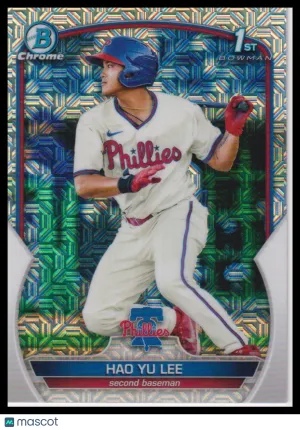 2023 Bowman #BCP-52 Hao Yu Lee Chrome 1st Bowman Mojo Refractor front