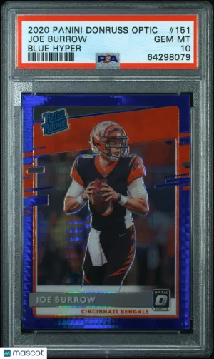 2020 Panini Donruss Optic Joe Burrow #151 PSA 10 front