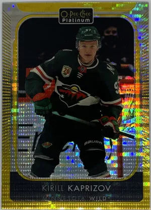 Kirill Kaprizov 2021-22 OPC Platinum Seismic Gold 01/50 front