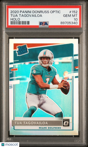 2020 Panini Donruss Optic Tua Tagovailoa #152 PSA 10 front