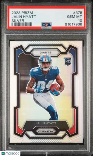 2023 Panini Prizm Jalin Hyatt #378 PSA 10 front