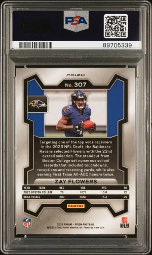 2023 Panini Prizm Zay Flowers #307 PSA 10 back