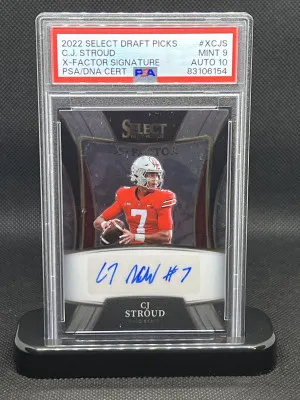 C.J. Stroud X Factor Signature 2022 Select Draft Picks front