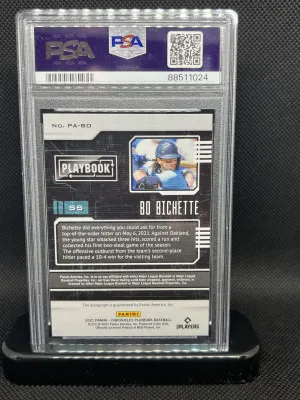 Bo Bichette Playbook Autographs 2021 Chronicles PSA 9 back