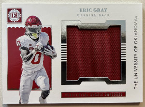 Eric Gray 2023 Panini Chronicles Encased Draft Patch ERS-EG New York Giants front