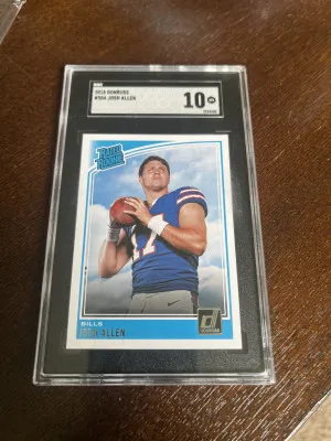 2018 Donruss Josh Allen Rookie Card SGC 10! front