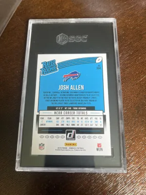 2018 Donruss Josh Allen Rookie Card SGC 10! back