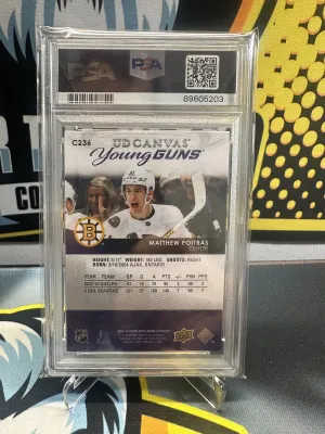 Matthew Poitras young guns canvas PSA 10 back