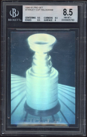 1990 Pro Set Stanley Cup Hologram /5000 BGS 8.5 POP 2, none higher *READ* front