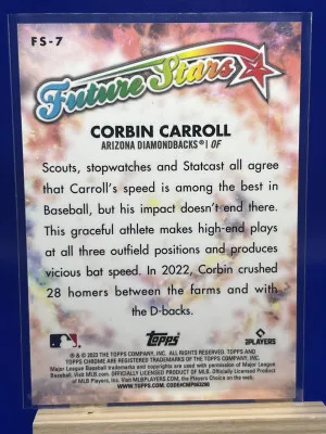 Corbin Carroll Rookie Logofractor 45/75 back