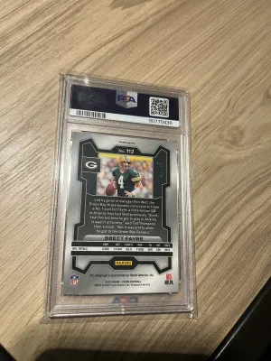 2023 Panini Prizm Brett Favre Res Shimmer Auto /35! PSA 10 back