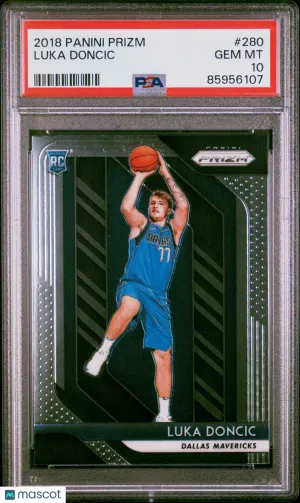 PSA 10 2018 Panini Prizm Luka Doncic Rookie RC Base #280 front