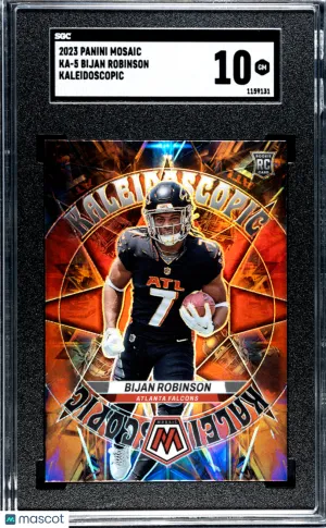 2023 Panini Mosaic Bijan Robinson #KA-5 Rookie SGC 10 Atlanta Falcons front