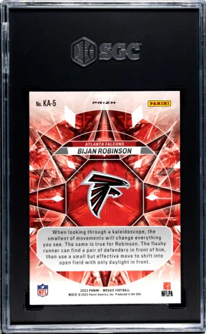 2023 Panini Mosaic Bijan Robinson #KA-5 Rookie SGC 10 Atlanta Falcons back