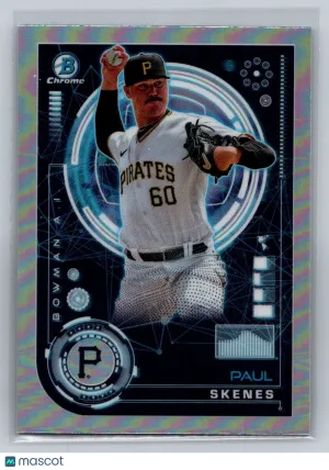 2024 Bowman Chrome AI Paul Skenes Pittsburgh Pirates #BAI-15 front