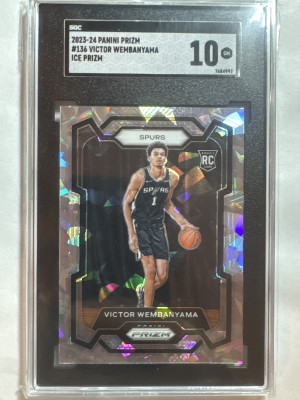 Victor Wembanyama Prizm Ice SGC 10 front