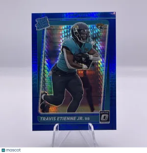 2021 Donruss Optic #214 Travis Etienne Jr. Blue Hyper Rookie RC front