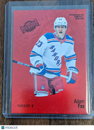 22-23 UD Skybox Metal NHL PMG Red 081/100 - Adam Fox #80 front