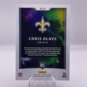 2022 Panini Origins #112 Chris Olave Red #/299 Rookie RC back