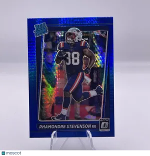 2021 Donruss Optic #237 Rhamondre Stevenson Blue Hyper Rookie RC front