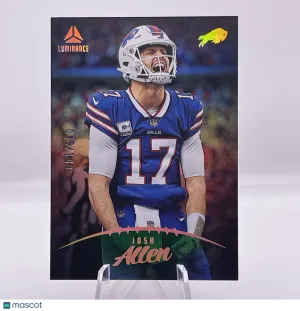 2023 Panini Luminance #59 Josh Allen Green #/100 SN,SSP front