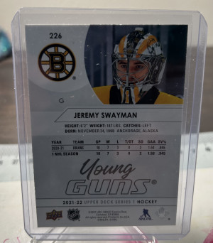 Jeremy Swayman Young Guns back