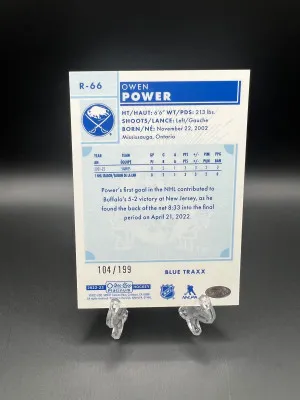 Owen Power Blue Traxx /199 Rookie back