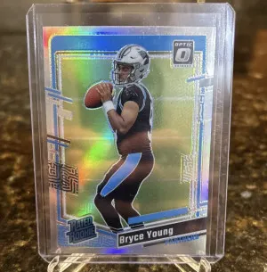 2023 Optic Silver Holo Prizm Bryce Young Rated Rookie #213 Carolina Panthers front
