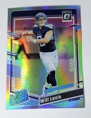 Will Levis 2023 Donruss Optic Silver Holo Rated Rookie Football #298 Titans RC front